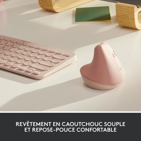 Souris Sans Fil LOGITECH Ergonomique Verticale Lift Rose  – 910-006478 Tunisie
