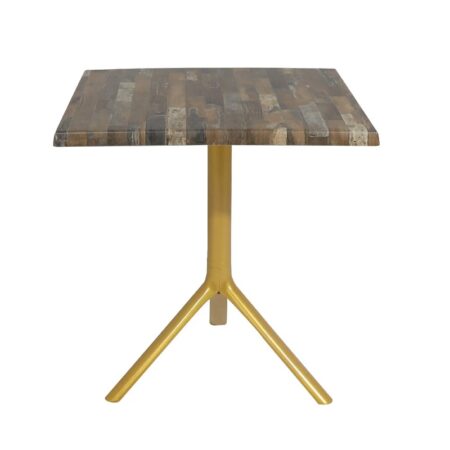 Table Bistrot Noa 3 Pieds 70×70 Cm Werzalit Socle Peinture Doré Sotufab – Maracaibo – TBIS144DR Tunisie