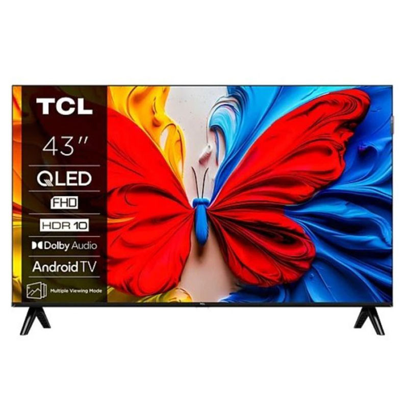 Téléviseur TCL 43S5K Smart Google TV Full HD Qled + Récepteur Intégré Noir - Google