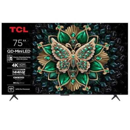 Téléviseur TCL 75C6K QLED Mini LED 4K Smart Google TV Noir Tunisie