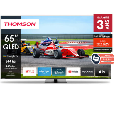 Téléviseur Thomson 65QG7C14 Smart QLED Pro UHD 4K Google TV Noir Tunisie