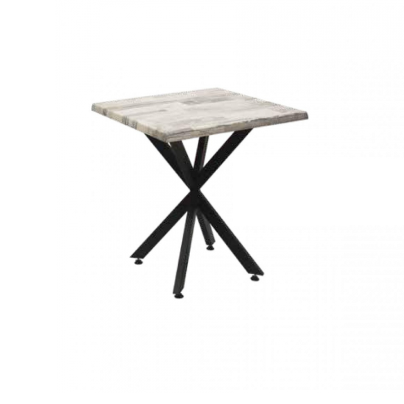 Table Bistrot 70×70 Cm Werzalit Socle Croisé Peinture Sotufab – TBIS121