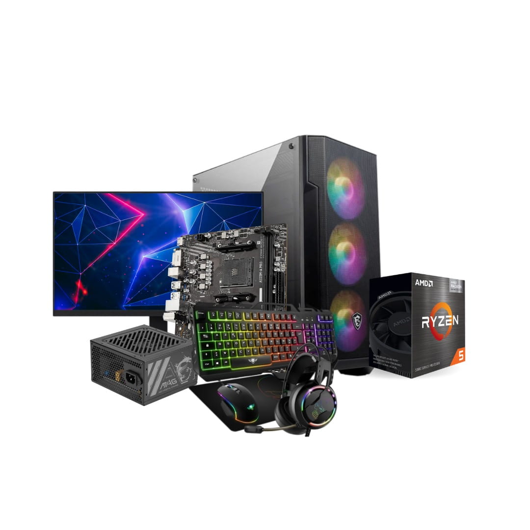 Pc de Bureau Gamer Shadow Hunter Amd Ryzen 5 16GB – Noir