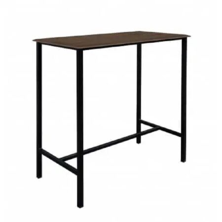 Table Haute Alba 110×60 Cm Socle Noir Sotufab –  Nogal Victoria – TPIZ039VC Tunisie