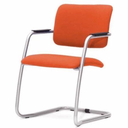 Chaise Visiteur Magix Avec Accoudoirs Base Chrome – Orange Tunisie