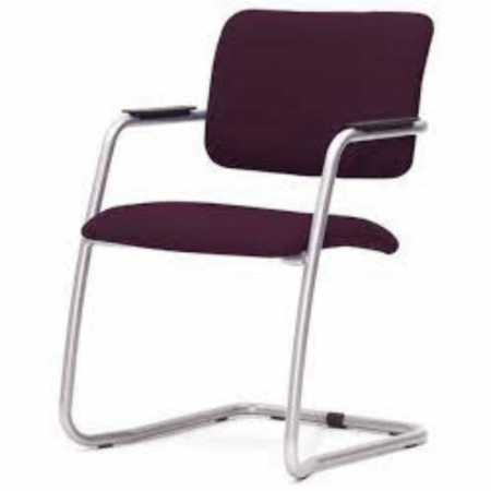 Chaise Visiteur Magix Avec Accoudoirs Base Chrome – Mauve Tunisie