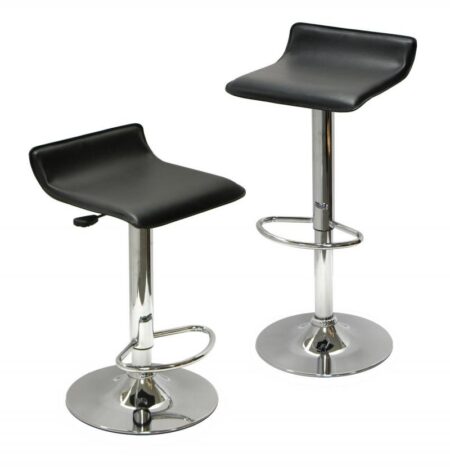 Tabouret STAR Base Chrome – Noir Tunisie