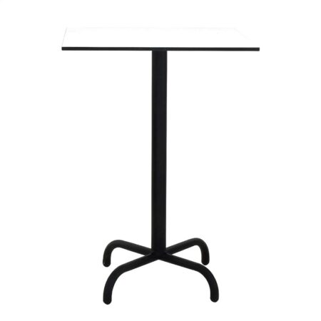 Table Haute 70×70 Cm Compact Socle Métallique Sotufab – Blanc – TPIZ049 Tunisie