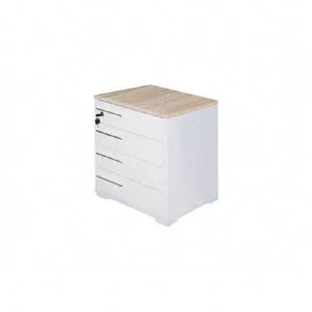 Bloc 4 Tiroirs Trend Sotufab – Grège & Blanc –  BD117 Tunisie