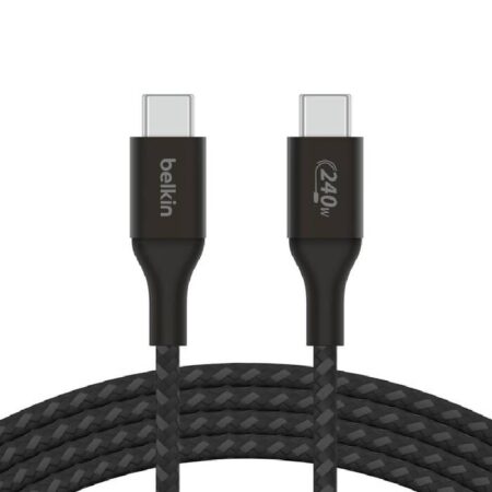 Câble de Charge Belkin USB-C vers USB-C BoostCharge 3m – Noir – CAB025HQ3MBK Tunisie