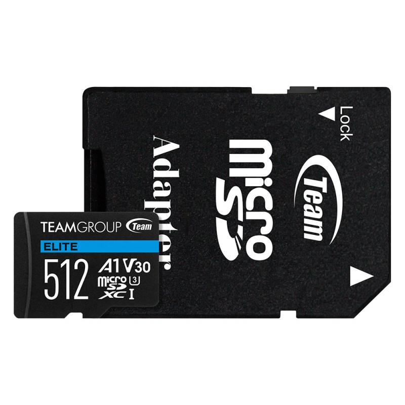 Carte Mémoire Teamgroup Elite Micro Sdxc Uhs-i U3 V30 A1 512GB – TEAUSDX512GIV30A10