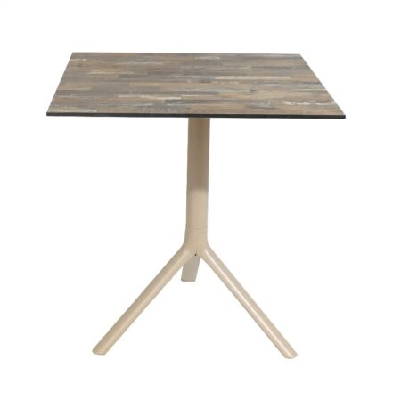 Table Bistrot Noa 3 Pieds 70×70 Cm Compact Socle Peinture Grège Sotufab – Maracaibo – TBIS146GR Tunisie