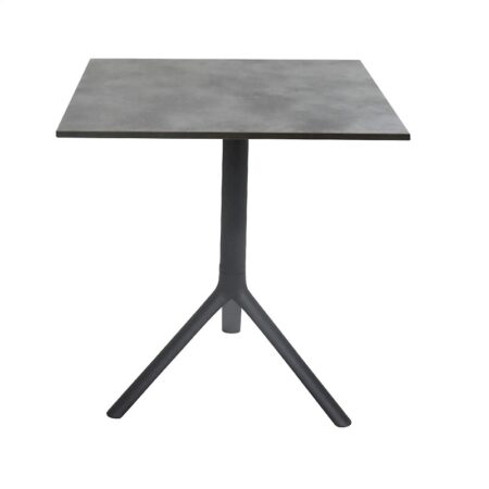 Table Bistrot Noa 3 Pieds 70×70 Cm Compact Socle Peinture Noir Sotufab – Gris – TBIS146NR Tunisie