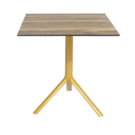 Table Bistrot Noa 3 Pieds 70×70 Cm Compact Socle Peinture Doré Sotufab – Indien – TBIS146DR Tunisie