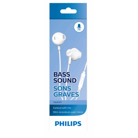 Écouteurs filaire avec micro Philips – Blanc – TAUE101WT/00 Tunisie