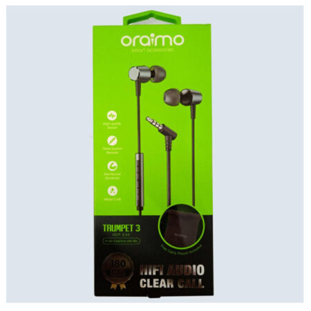 Écouteurs Oraimo avec Micro – Noir – OEP-E40-BK Tunisie