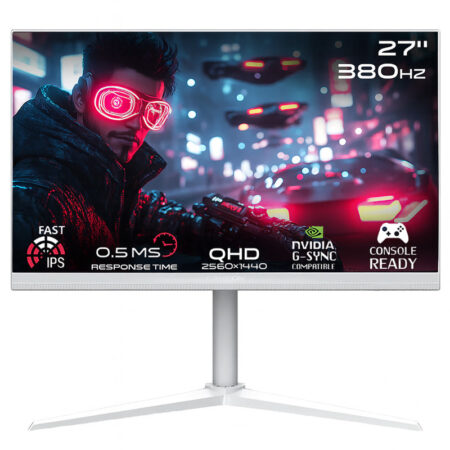 Ecran Gaming Gameon Arctic Pro Series 27 » QHD 380Hz Fast IPS – Blanc – GOAP27QHD380IPS Tunisie