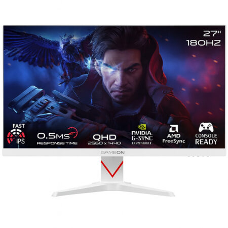 Ecran Gaming Gameon Dominator Series 27 » QHD 180Hz Fast IPS – Blanc – GOAD27QHD180IPS Tunisie