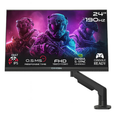 Ecran Gaming Gameon Midnight Pro X Series 24.5&Prime; FHD 190Hz Fast IPS – Noir – GOM24FHD190IPSX Tunisie
