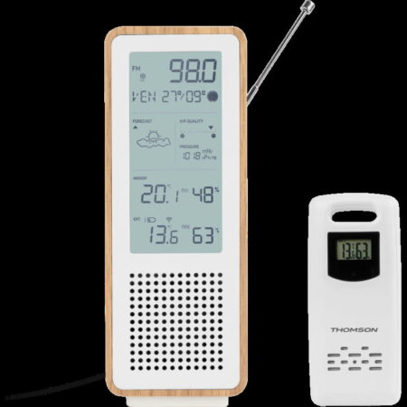 Enceinte & Station météo Thomson – Bois & Blanc – WS102TWH Tunisie
