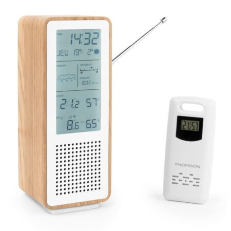 Enceinte & Station météo Thomson – Bois & Blanc – WS102TWH Tunisie