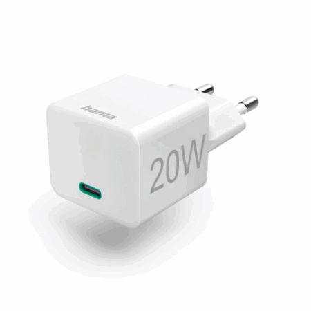 Chargeur Rapide USB-C Hama 20 W – Blanc – 125128 Tunisie
