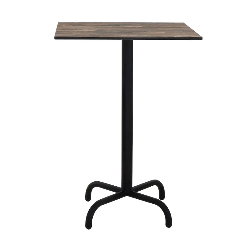 Table Haute 70×70 Cm Compact Socle Métallique Sotufab – Maracaibo – TPIZ049