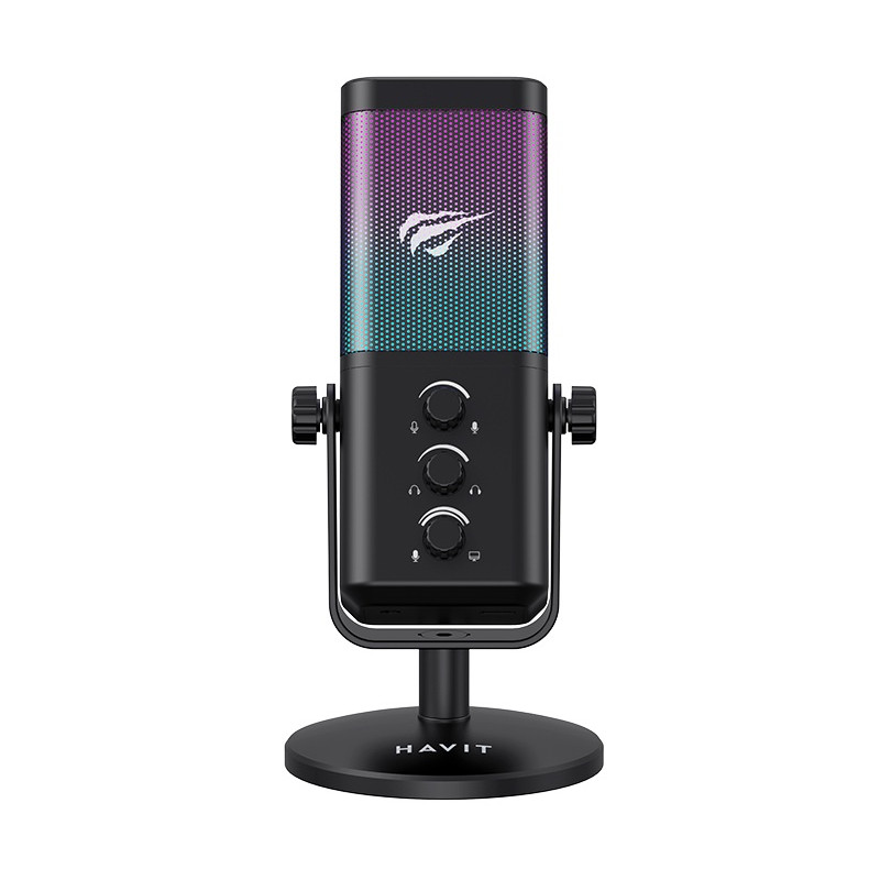 Microphone Gaming RGB Havit GK65 -Noir -HV-GK65