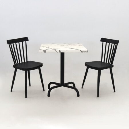 Table Bistrot 70×70 Wz Socle Métallique En Tube Rond – Afyon – TBIS093 Tunisie