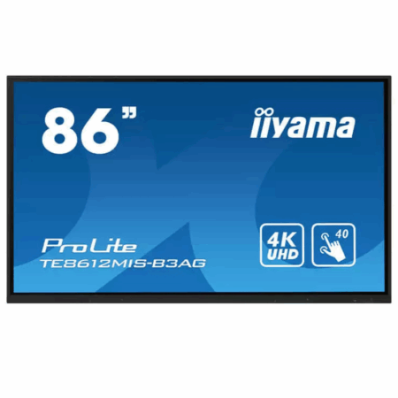 Ecran Interactif IIYAMA ProLite 86 » 4K UHD – Noir Mate – TE8612MIS-B3AG Tunisie