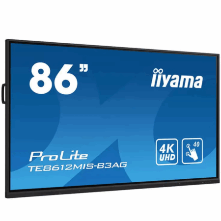 Ecran Interactif IIYAMA ProLite 86 » 4K UHD – Noir Mate – TE8612MIS-B3AG Tunisie