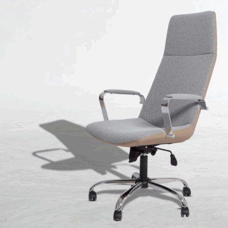 Chaise direction Lotus Base Chrome -Gris Tunisie