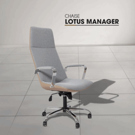 Chaise direction Lotus Base Chrome -Gris Tunisie