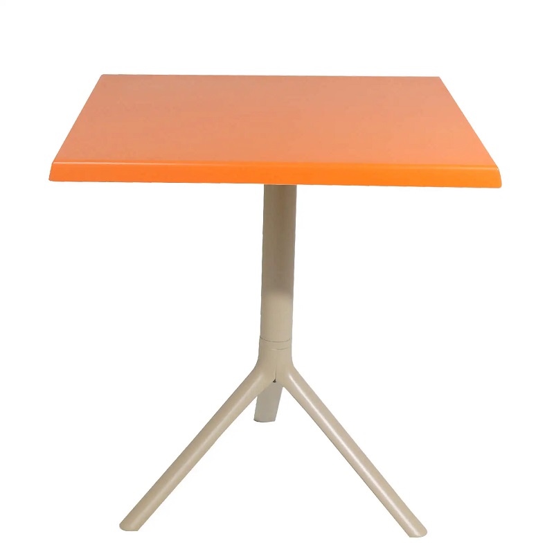 Table Bistrot Noa 3 Pieds 70×70 Cm Werzalit Socle Peinture Grège Sotufab – Orange – TBIS144GR