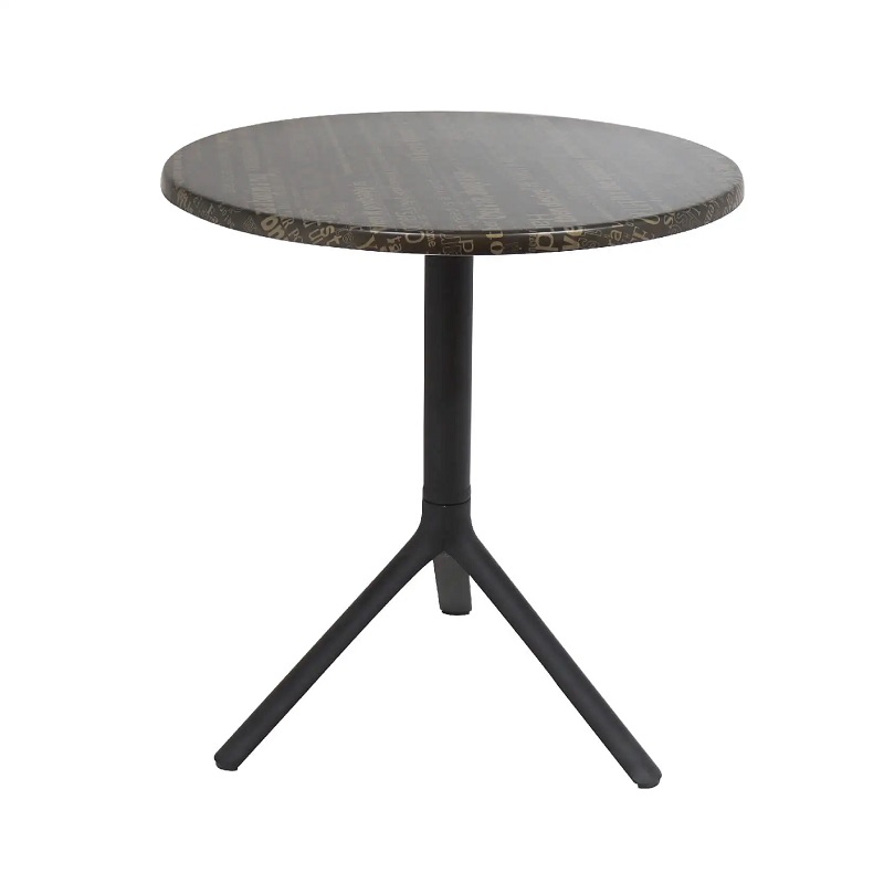 Table Bistrot Noa 3 Pieds D70 Cm Werzalit Socle Peinture Noir Sotufab – TBIS147NR
