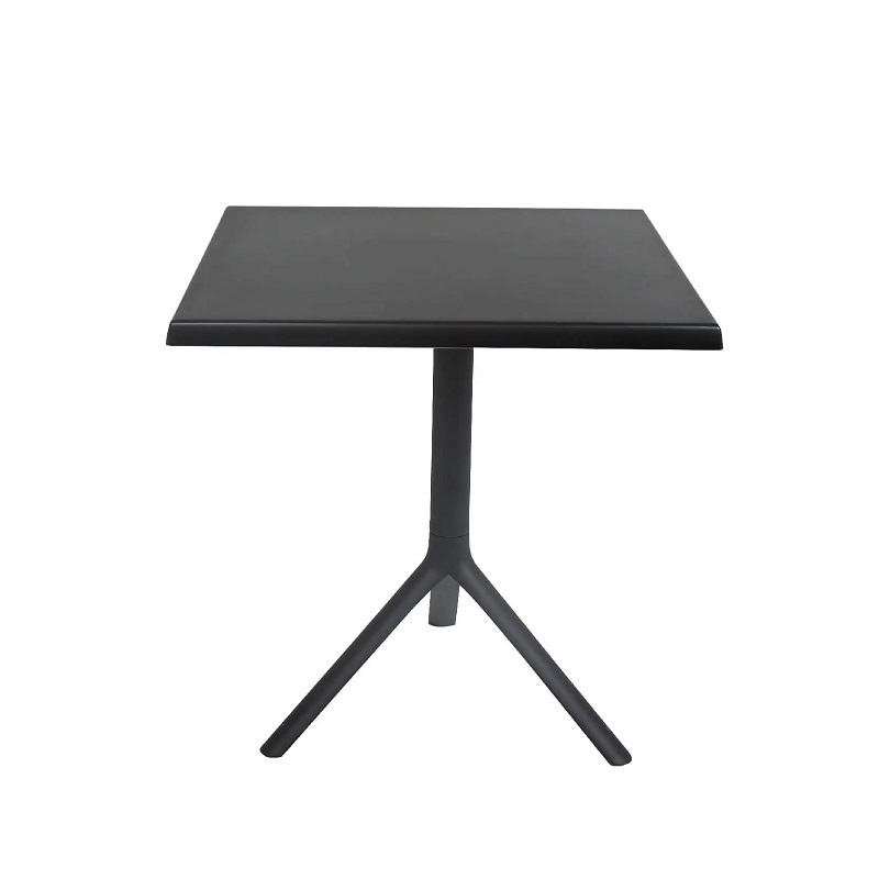 Table Bistrot Noa 3 Pieds 70×70 Cm Werzalit Socle Peinture Noir Sotufab – Noir – TBIS144NR