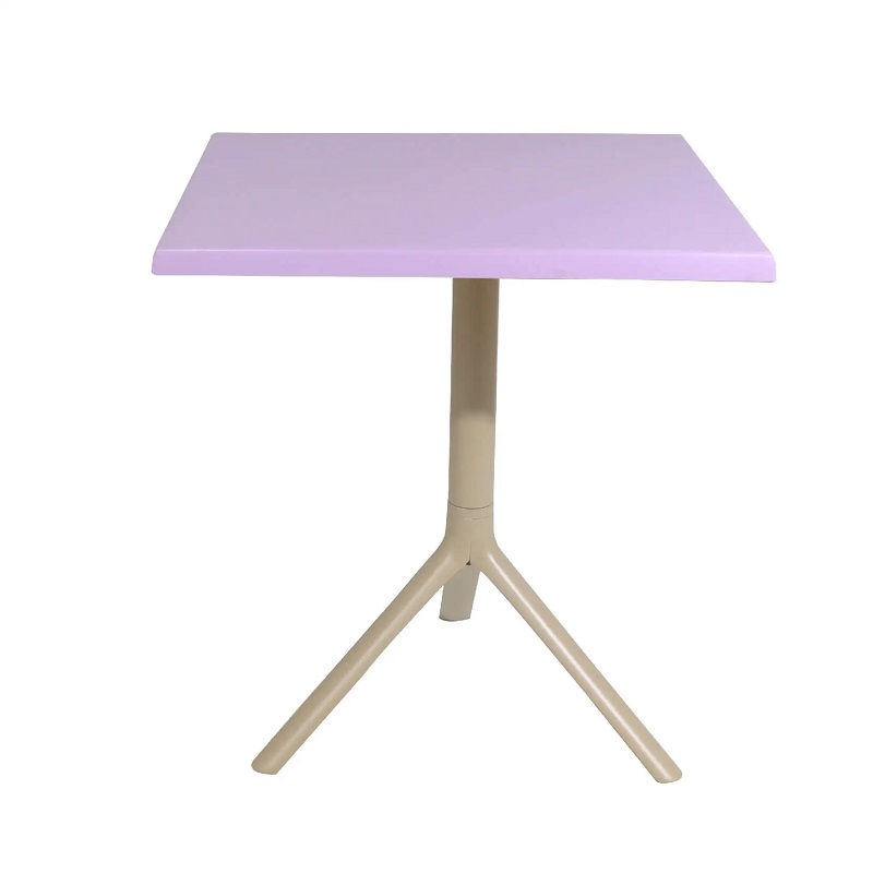 Table Bistrot Noa 3 Pieds 70×70 Cm Werzalit Socle Peinture Grège Sotufab – Violet – TBIS144GR