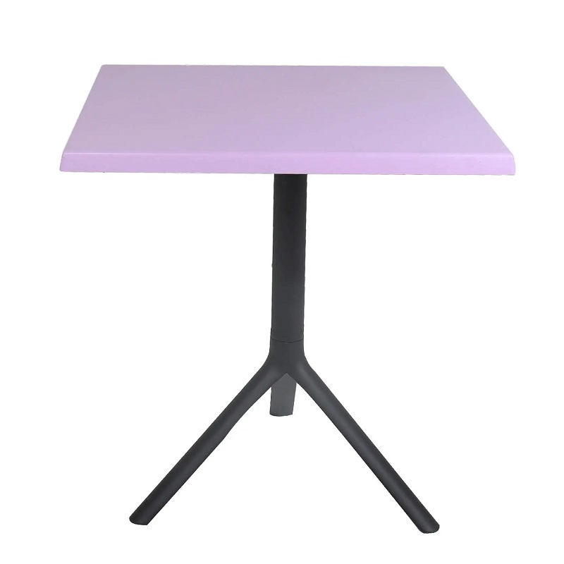 Table Bistrot Noa 3 Pieds 70×70 Cm Werzalit Socle Peinture Noir Sotufab – Violet – TBIS144NR
