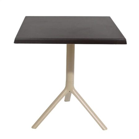 Table Bistrot Noa 3 Pieds 70×70 Cm Werzalit Socle Peinture Grège Sotufab – Wingue – TBIS144GR Tunisie