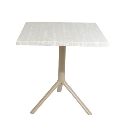 Table Bistrot Noa 3 Pieds 70×70 Cm Werzalit Socle Peinture Grège Sotufab – Blanc Jour – TBIS144GR Tunisie