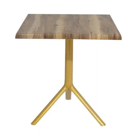 Table Bistrot Noa 3 Pieds 70×70 Cm Werzalit Socle Peinture Doré Sotufab – Indien – TBIS144DR Tunisie