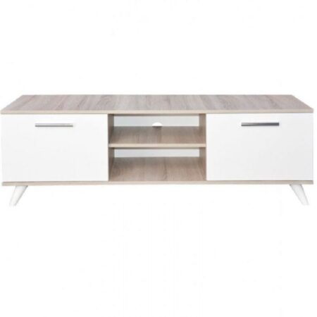 Table Tv Sotufab Joy – Chêne Brut & Blanc – TV081CB/BC Tunisie