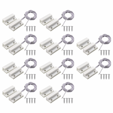 Lot de 10 pièces Capteur de porte et fenêtre filaire Magnétique MC38 Tunisie