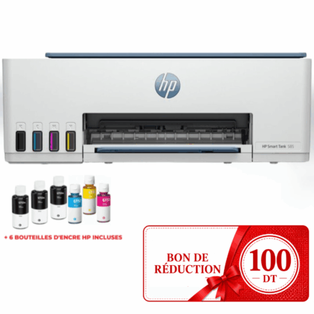 Imprimante 3EN1 HP Smart TANK 585 Couleur WI-FI – Blanc – 1F3Y4A Tunisie