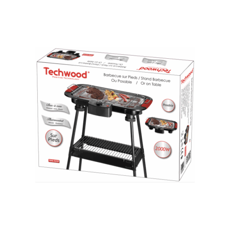 Barbecue Électrique Sur Pieds ou de Table Techwood TBQ-825P Noir Tunisie