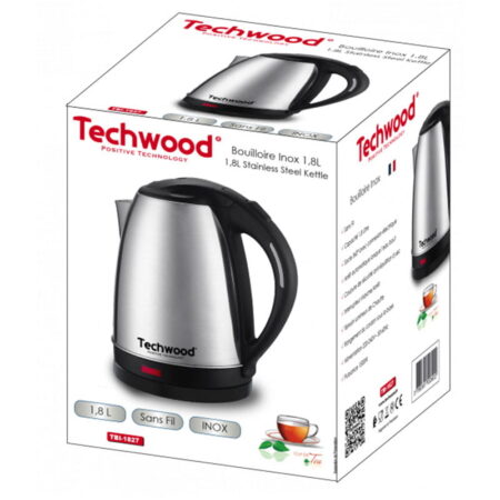 Bouilloire Sans Fil Techwood TBI-1827 1.8 L Inox Tunisie