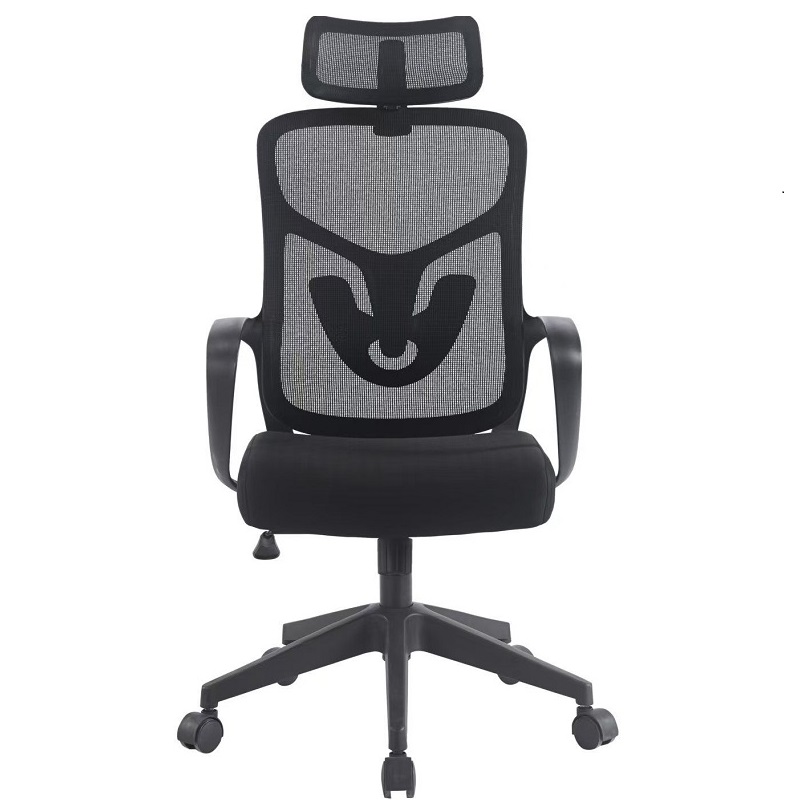 Chaise Directeur Alba Avec Accoudoirs Noir – Base Chrome