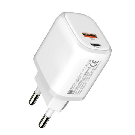 Chargeur Rapide Ten Space USB-A +Type-C 20W Blanc – TS-CH0341 Tunisie