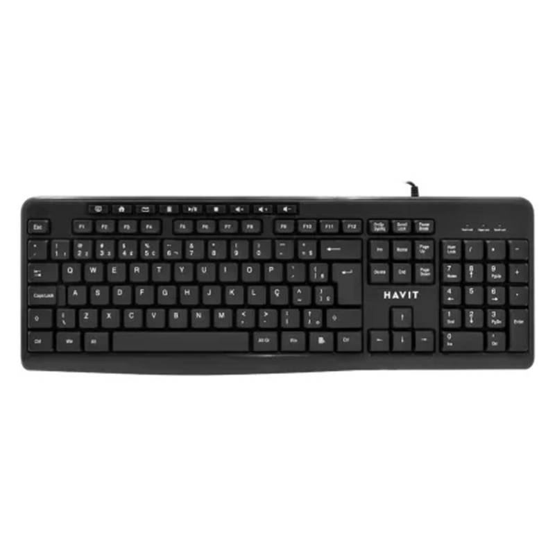 Clavier Filaire Havit KB2008 USB Ultra Slim – Noir