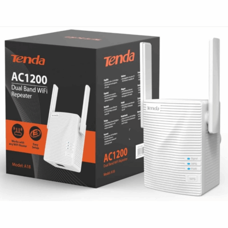 Répéteur WiFi Sans Fil Tenda A18 Double Bande AC1200 – Blanc – Tenda-A18 Tunisie